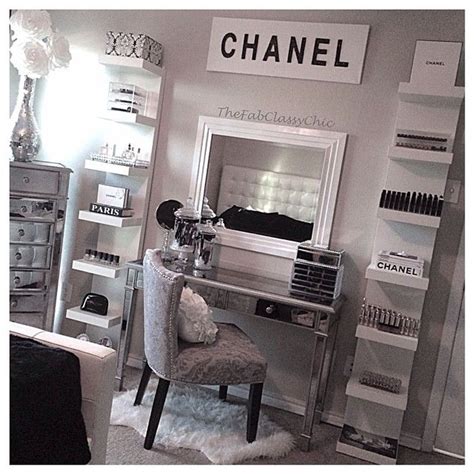 white chanel vanity